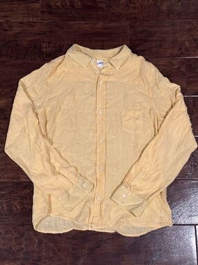 NWOT The Nu Vintage Yellow Button Down Top Size XL